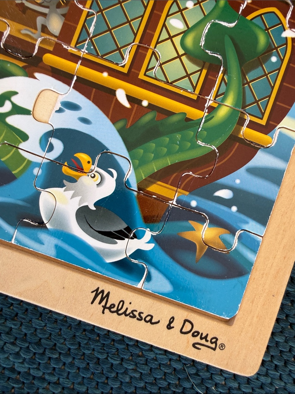 Melissa & Doug Wooden Jigsaw Puzzles - Pirate & Rainforest - Picture 3 of 9